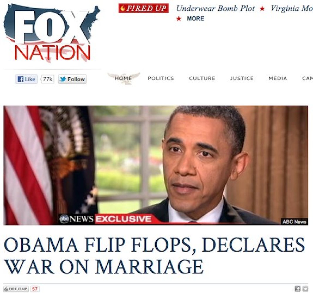 Newsweek article on same sex marriage