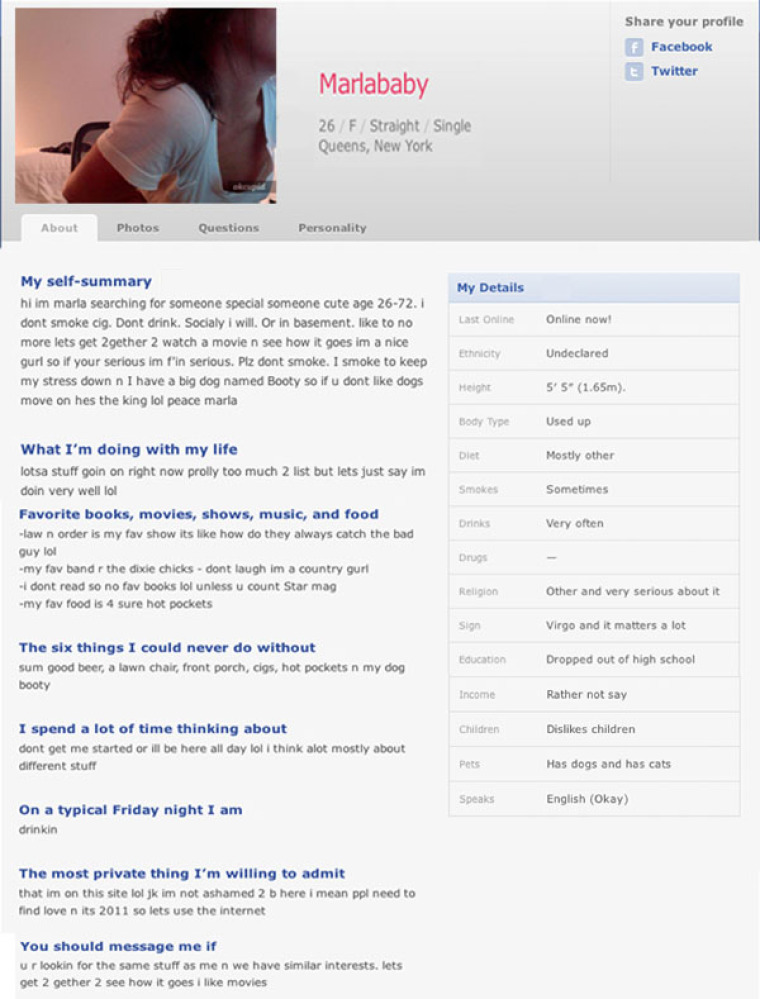 Saggy big fake dating profiles okcupid bumps man