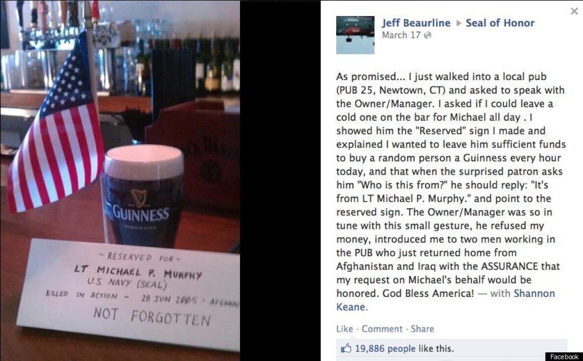 To honor the memory of a soldier who was killed in action, <a href="http://www.huffingtonpost.com/2012/03/23/facebook-user-se