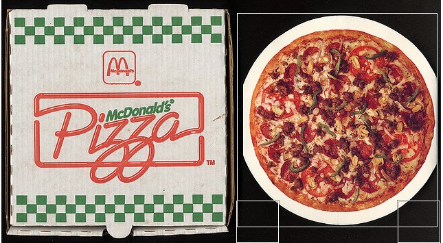 That's right, McDonald's actually once served a <a href="http://www.flickr.com/photos/roadsidepictures/1544645159/">pizza</a>
