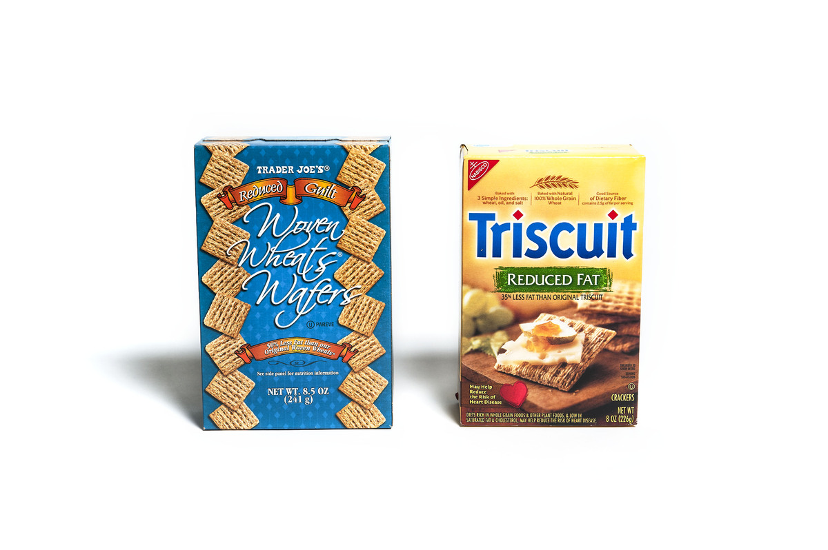 <b>Price:</b> Trader Joe's $2.49, Triscuits $4.79<br><br><b>Comments:</b> "I honestly cannot tell a discernible difference." 