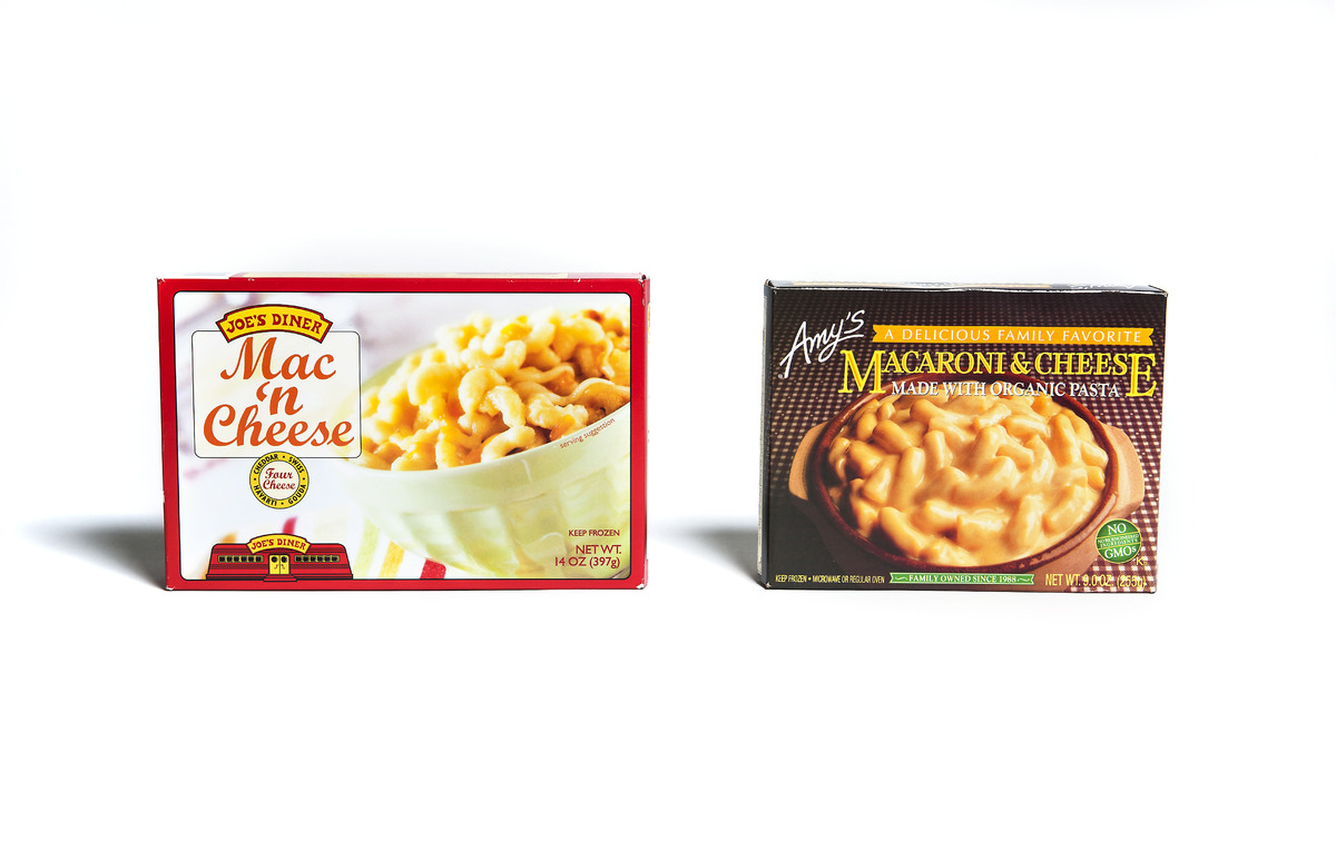 <b>Prices:</b> Trader Joe's $2.99, Amy's $3.49<br><br><b>Comments:</b> "[Trader Joe's] is CRAZY GOOD. It's so creamy and tast