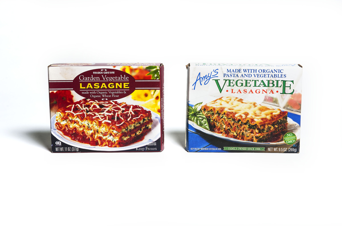 <b>Price:</b> Trader Joe's $2.69, Amy's $5.39<br><br><b>Comments:</b> "[Trader Joe's] has a brighter green filling and tastes