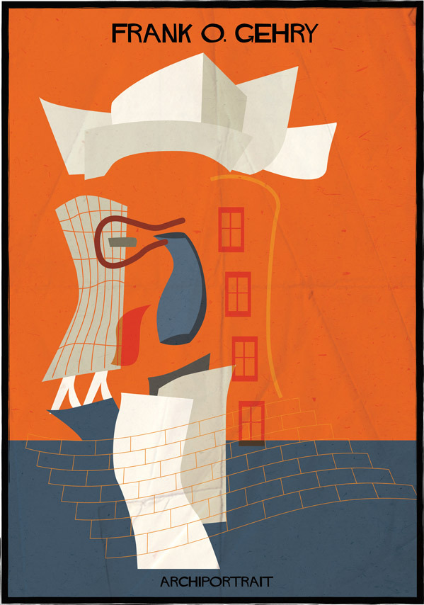 Portraits Of Architects, Drawn In The Styles Of Their Most Famous ... Portraits Of Architects, Drawn In The Styles Of Their Most Famous ...