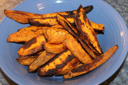 <em>Any</em> potato (with the skin on!) is a great source of fiber-rich carbs, but sweet potatoes are loaded with those same 
