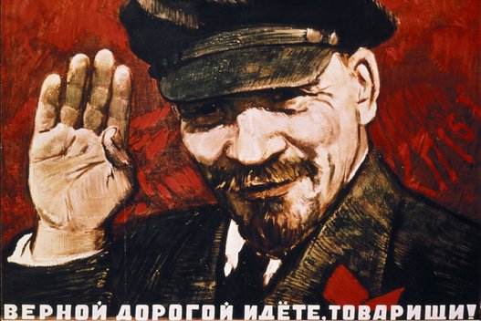 Poster from the 20’s. “Follow the true path, comrades!”