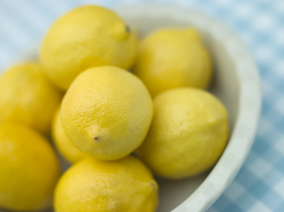 halve a lemon and use it to scrub stainless steel.