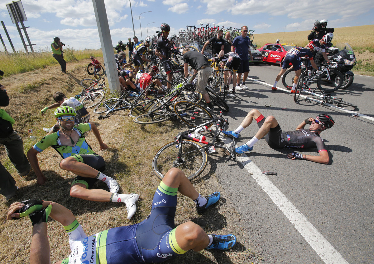 Horrible Tour De France Crash Brings Down 20 Riders, Briefly Stops Race