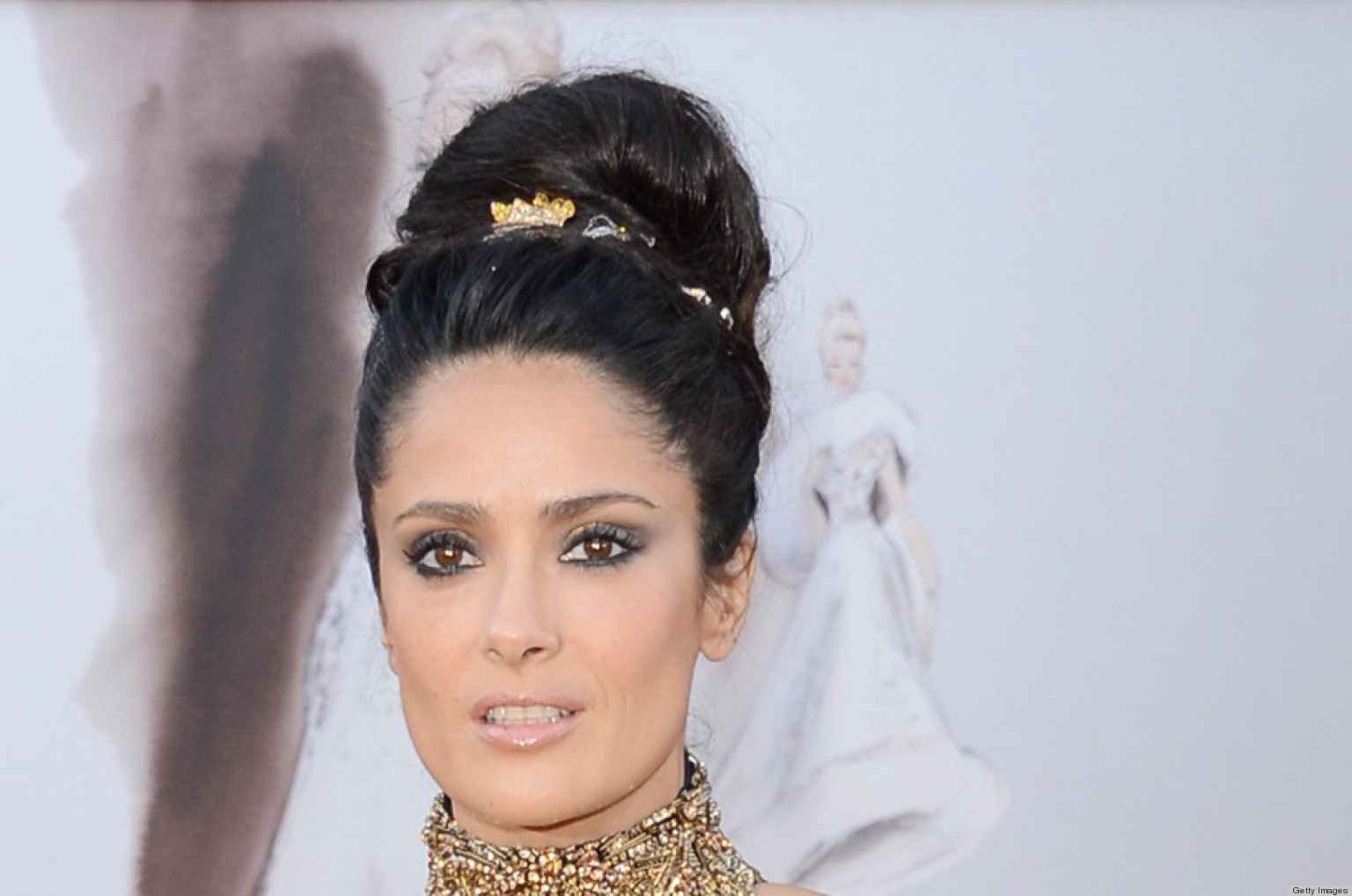 Salma Hayek Oscars Dress 2013 See Her Red Carpet Look Photos