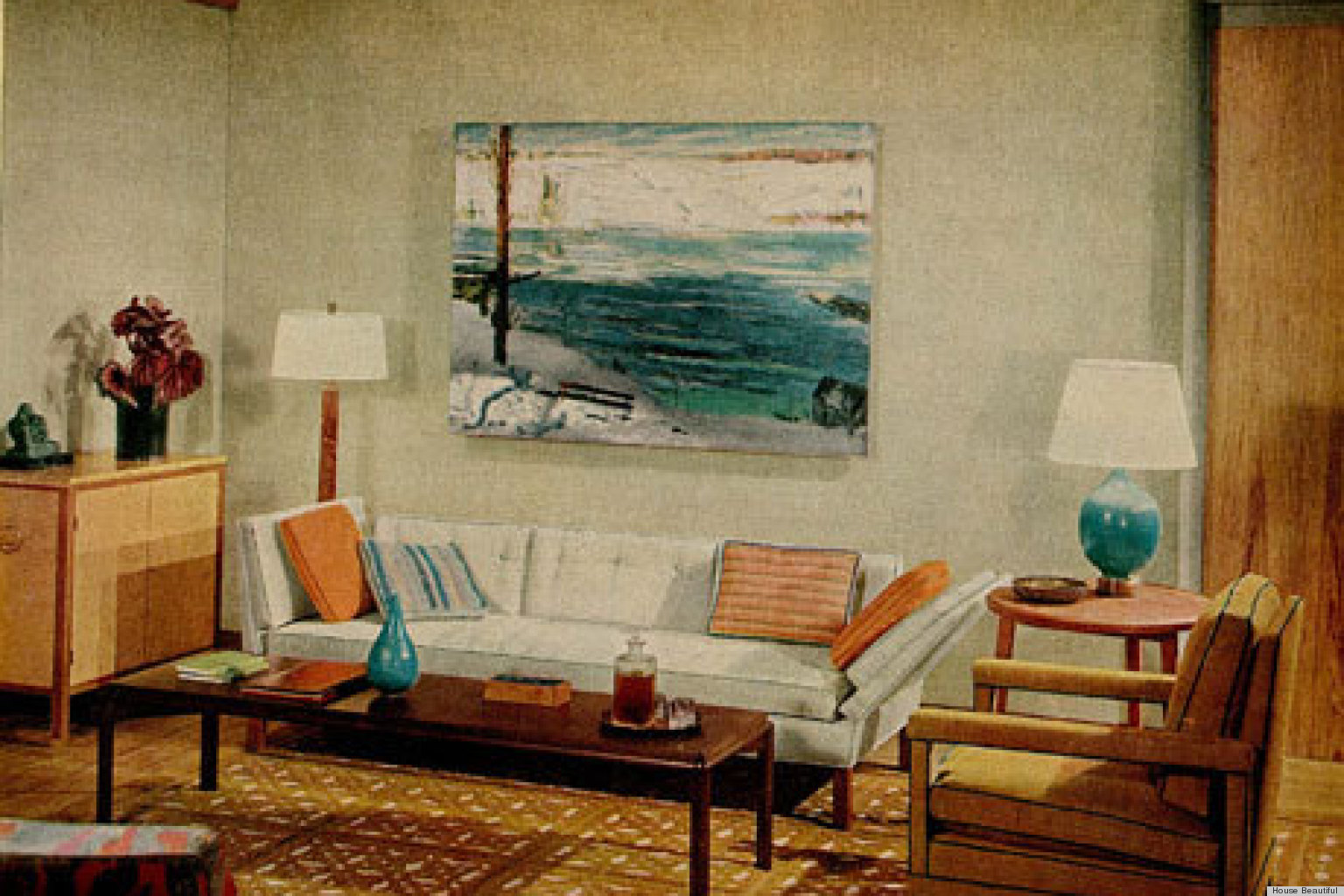 1960s Interiors Inspired By Mad Men From House Beautiful PHOTOS 