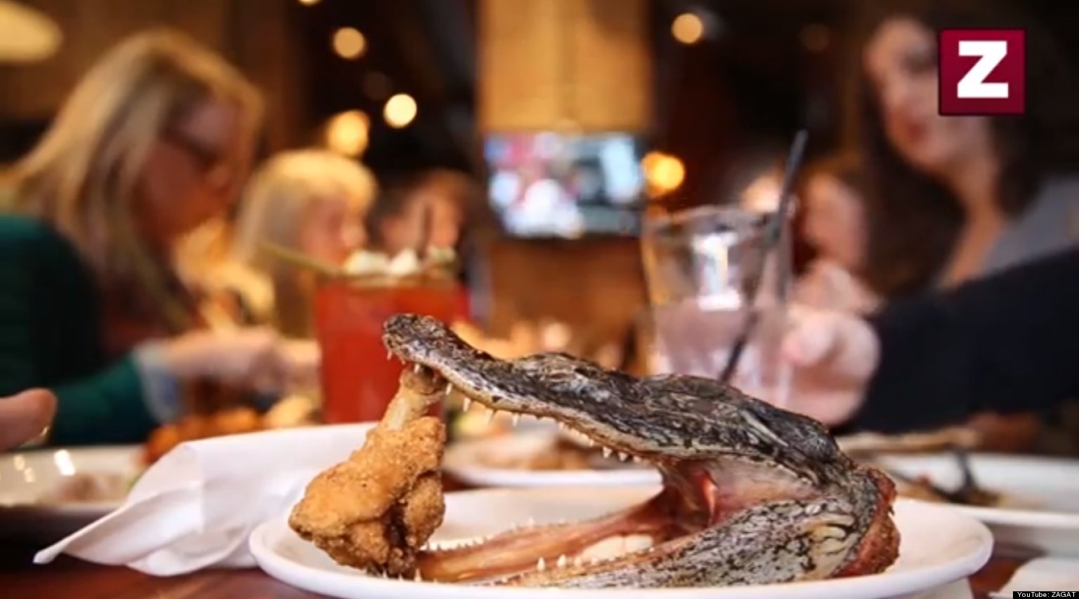 Whole Alligator From Frontier Restaurant Tastes Like En Whole Alligator From Frontier Restaurant Tastes Like En Video Huffpost