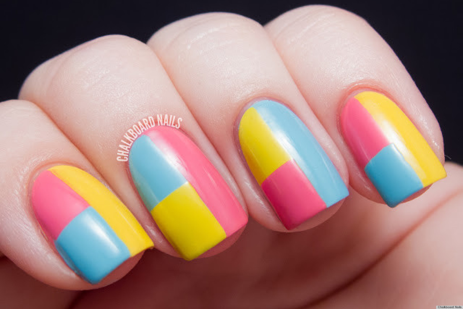 diy nail design with tape