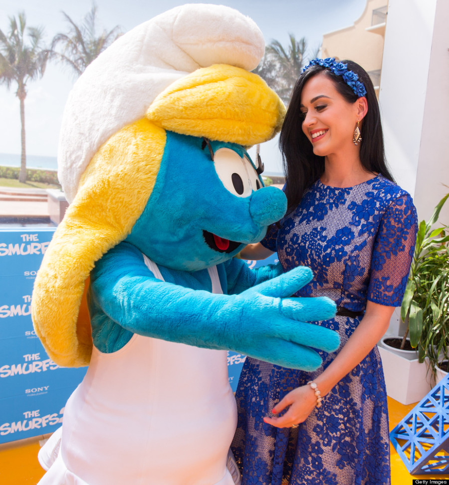 Katy Perry Channels Smurfette At 'The Smurfs 2' Photo Call (PHOTOS)
