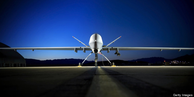 June 19, 2008 - An MQ-9 Reaper sits on the flightline at Creech Air Force Base, Nevada. The Reaper is capable of carrying both precision-guided bombs and air-to-ground missiles.