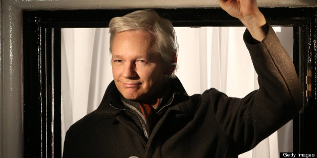 LONDON, ENGLAND - DECEMBER 20: Wikileaks founder Julian Assange speaks from the Ecuadorian Embassy on December 20, 2012 in London, England. Mr Assange has been living in the embassy since June 2012 in an attempt to avoid extradition to Sweden where he faces allegations of sexual assault. (Photo by Peter Macdiarmid/Getty Images)