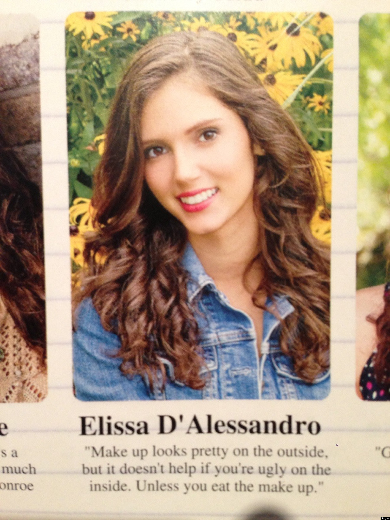 Makeup Yearbook Quote Lends Some Interesting Advice (PHOTO 