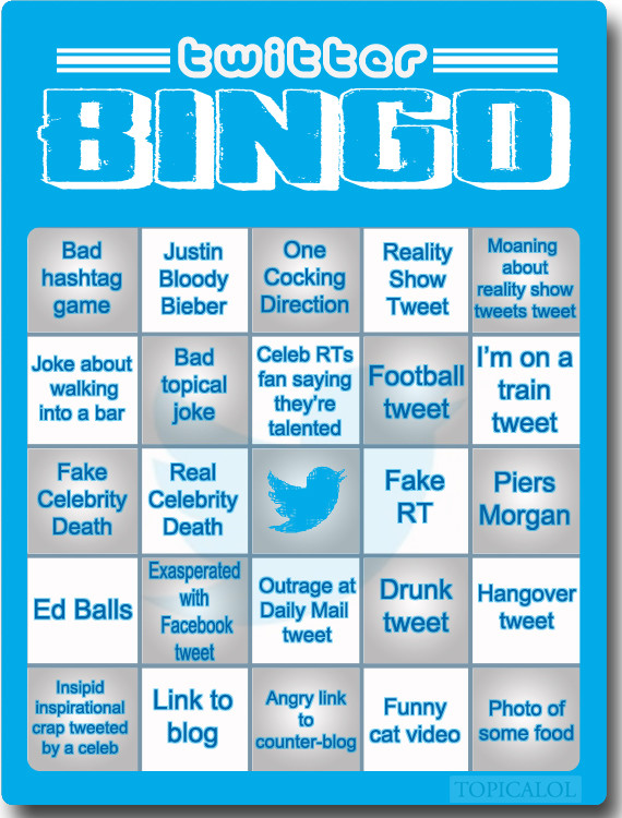 The Essential Twitter Bingo Card HuffPost UK