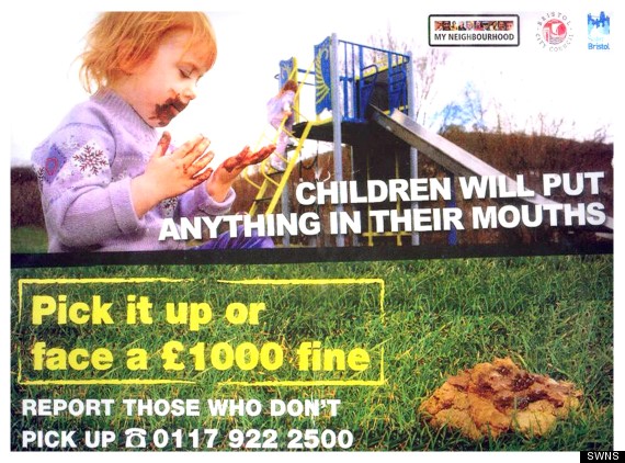 Bristol City Council Defends Toddler Eating Dog Poo Posters (PICTURE)