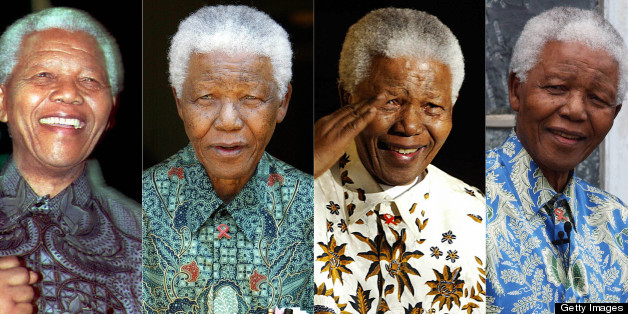Remebering Nelson Mandela's powerful signature style.