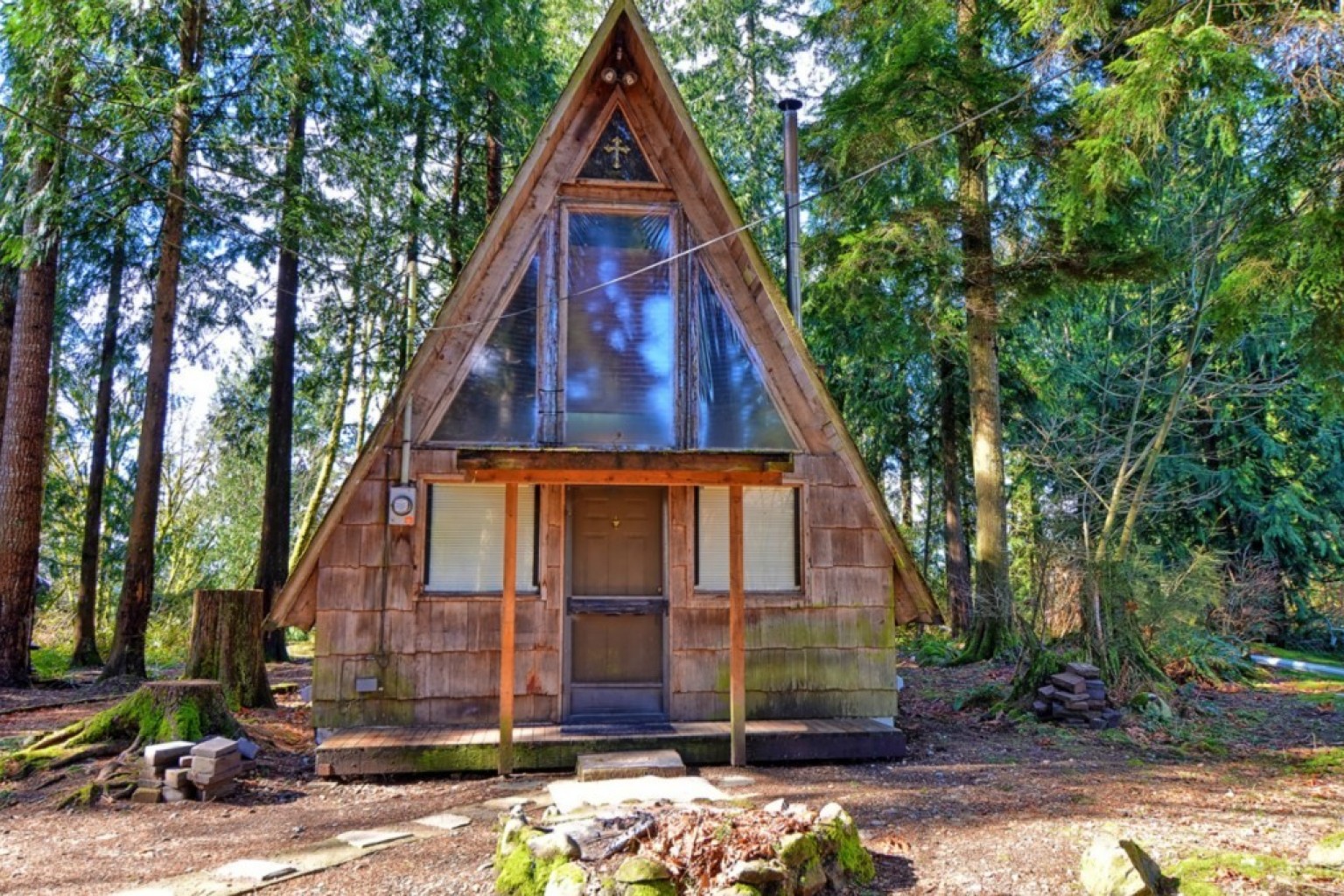 this-a-frame-tiny-home-for-sale-would-make-the-perfect-summer-getaway