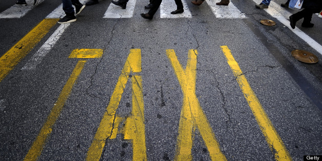 A Taxi Rank In Italy