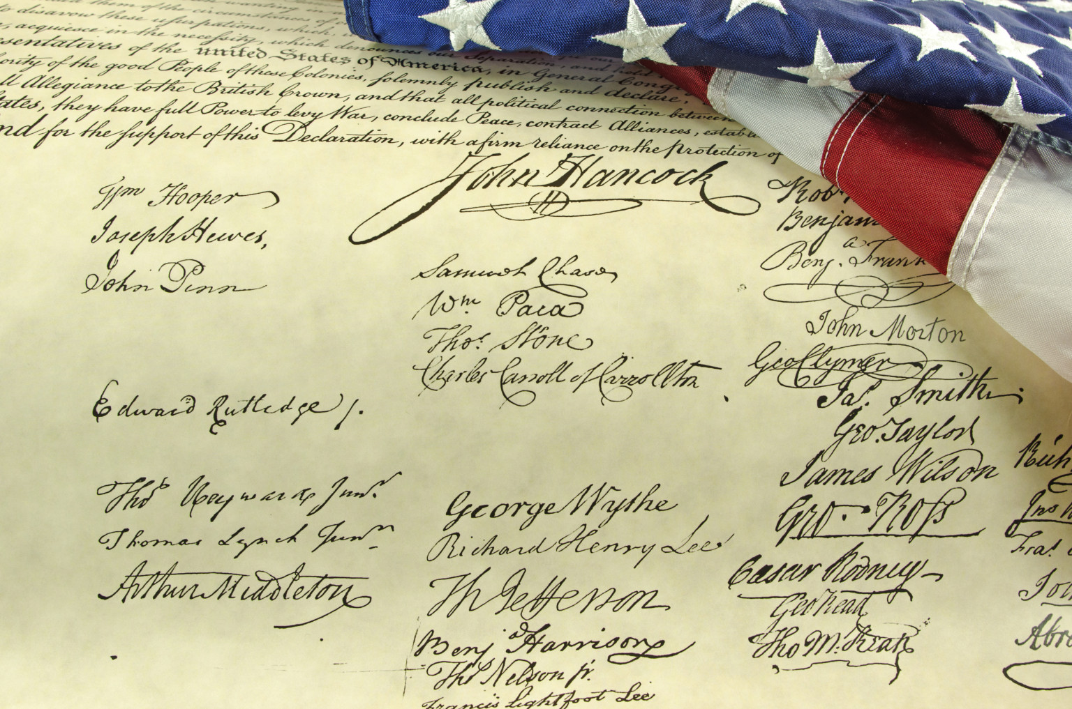 declaration of independence signed