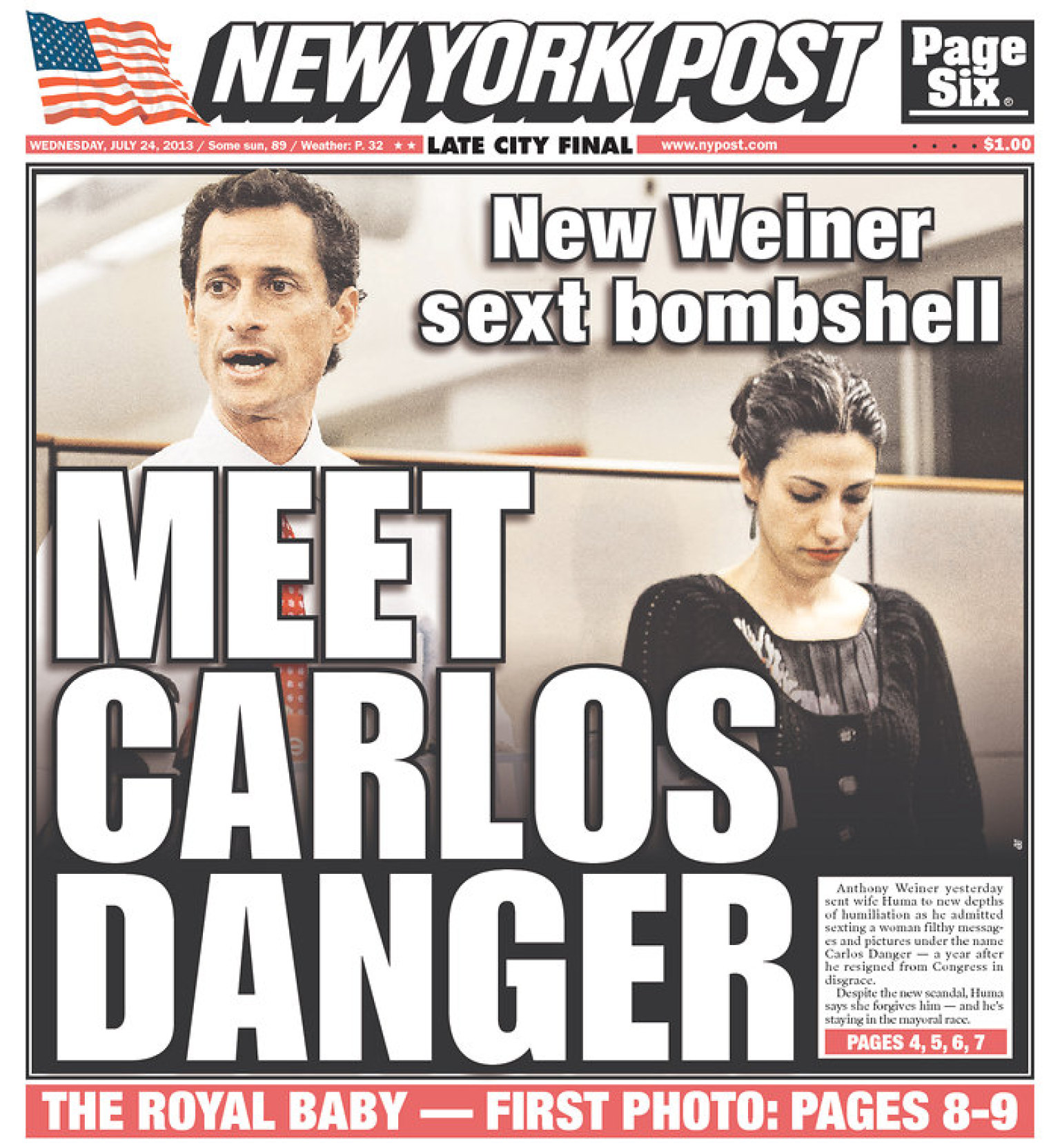 Anthony Weiner Front Pages New York Post Daily News Covers Address New Allegations Huffpost 