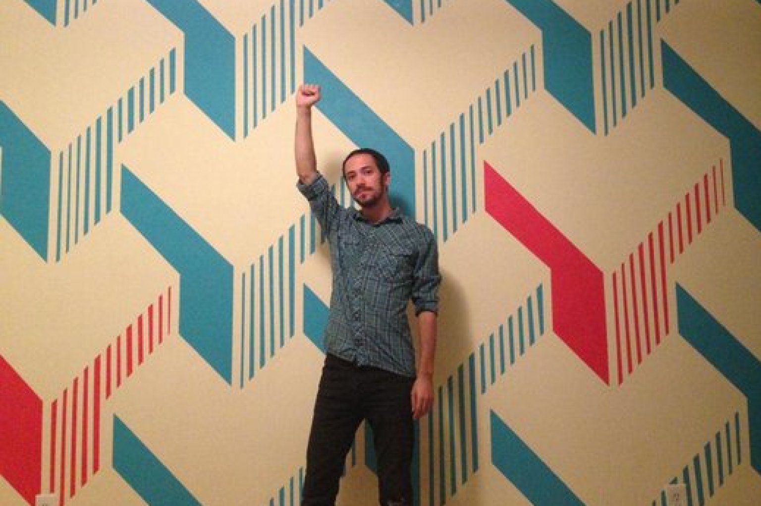 DIY Painted Wall Design Is Way Cooler Than Any Wallpaper Youll See