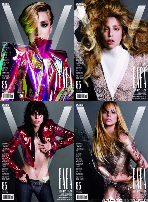 Lady Gaga Unveils V Magazine Covers Pictures