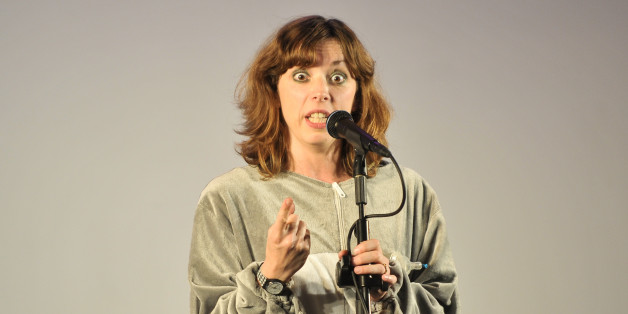 LONDON, ENGLAND - SEPTEMBER 15: Comedian Bridget Christie performs on stage during Kings Place Festival 2012 at Kings Place on September 15, 2012 in London, United Kingdom. (Photo by Andy Sheppard/Redferns via Getty Images)