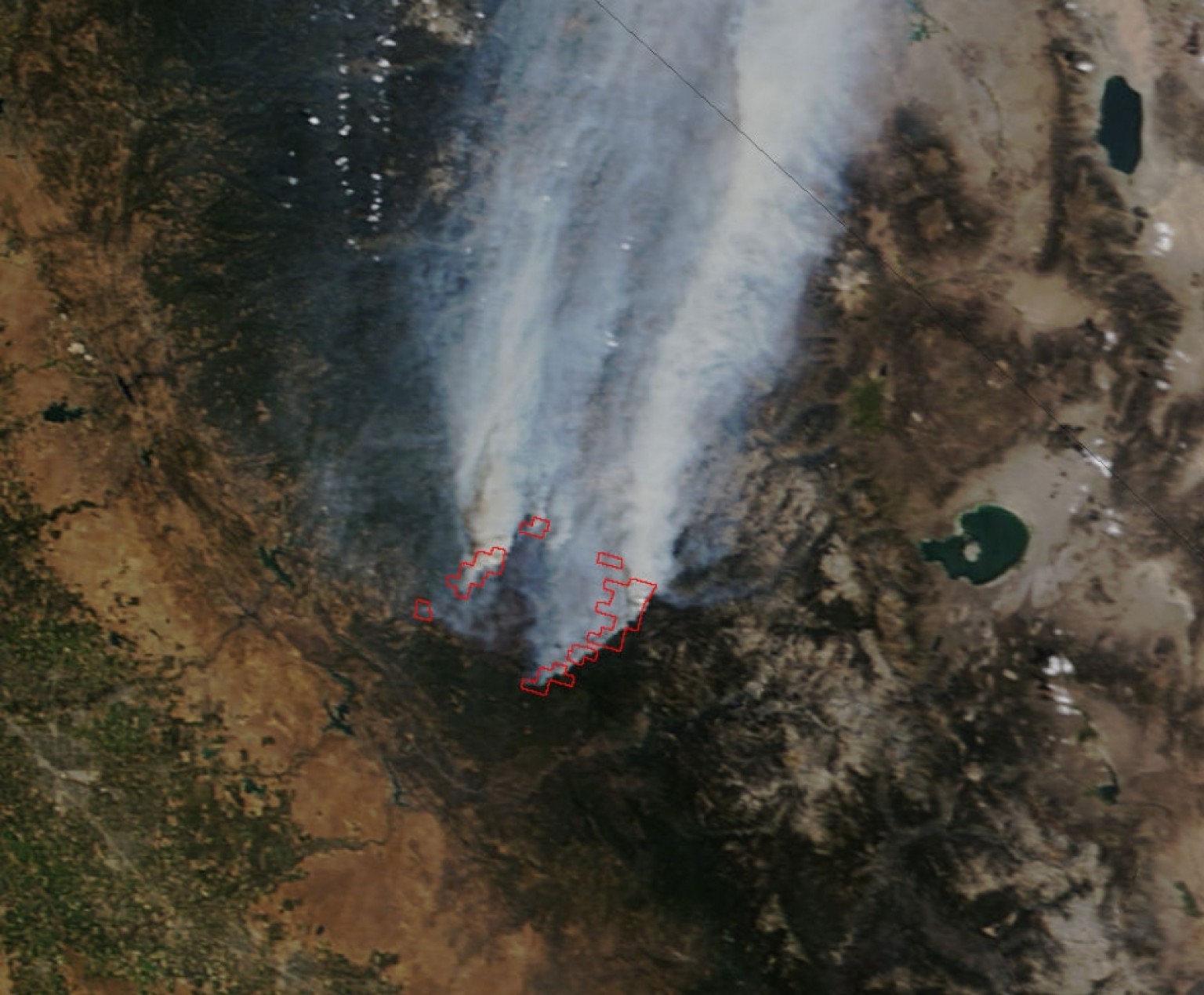 Yosemite Fire From Space Photos Released By NASA HuffPost