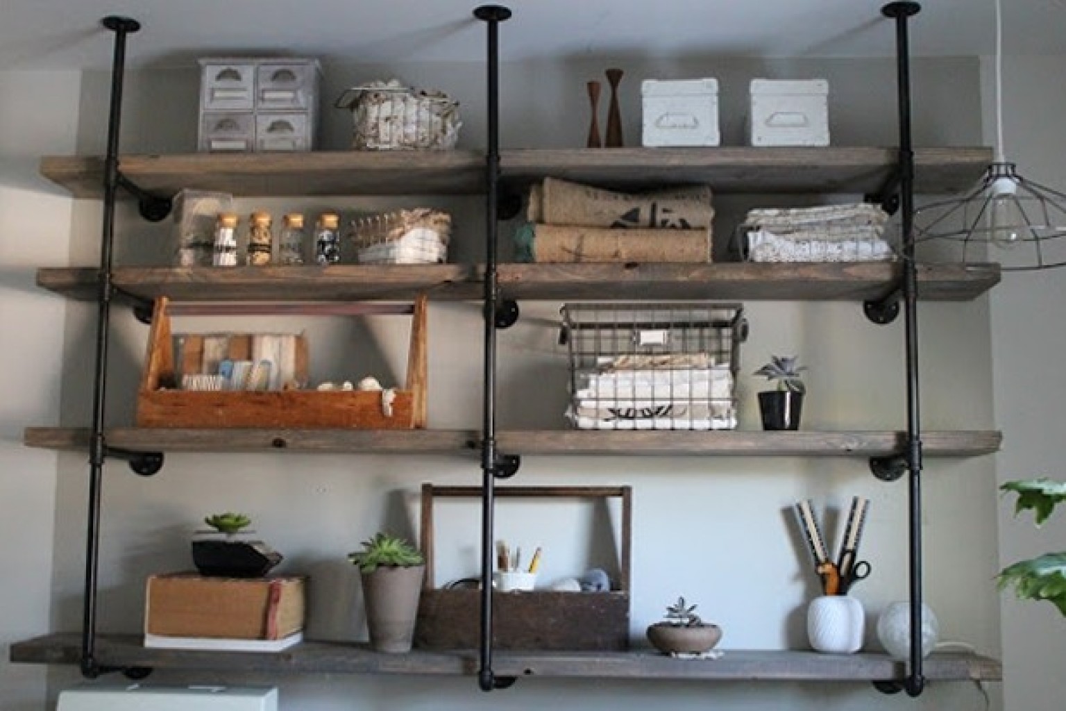 Design DIY Industrial Rustic Shelf HuffPost   O INDUSTRIAL SHELVES Facebook 