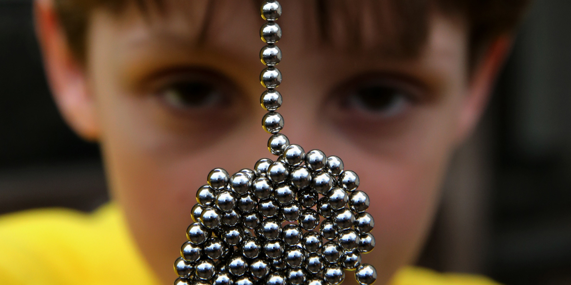 small silver magnetic balls