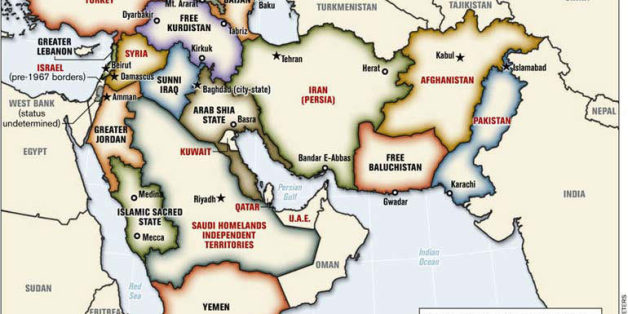 La carte du "Nouveau Moyen Orient" conçue par le Lieutenant-Colonel Ralph Peters
