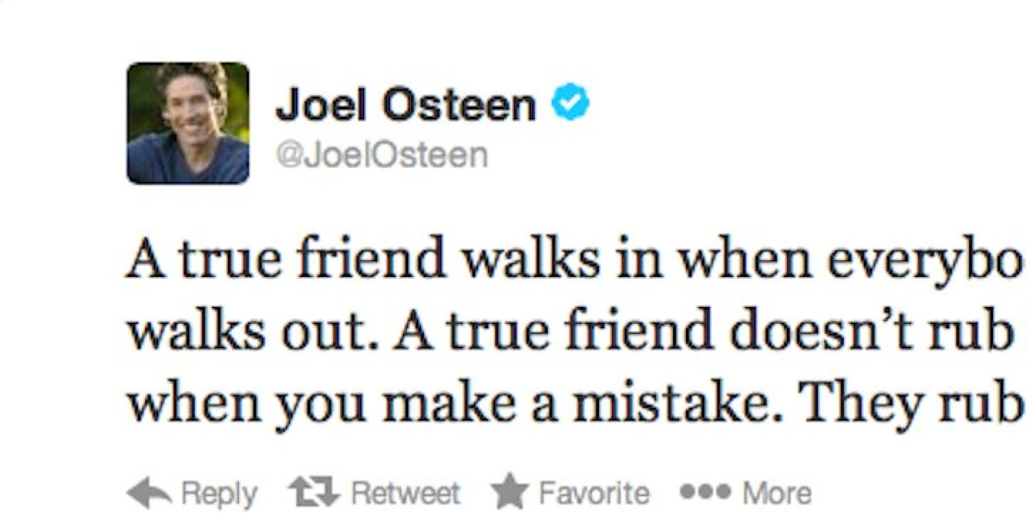 Joel Osteen Tweets Something Really Really Really Inspirational