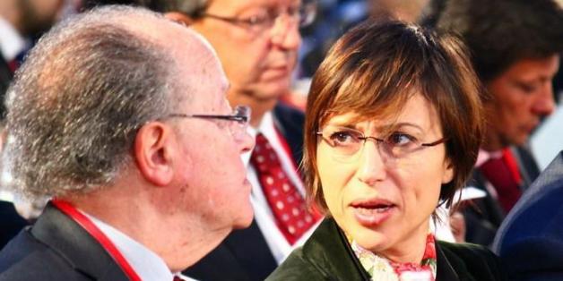 Mustapha Ben Jaâfar, président de l'Assemblée constituante, et Lobna Jeribi, députée d'Ettakatol