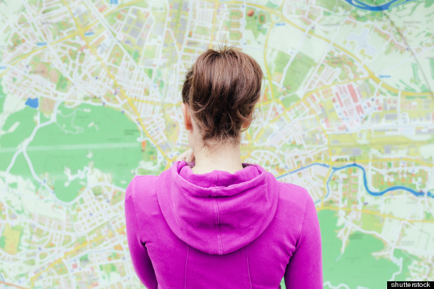 girl with map