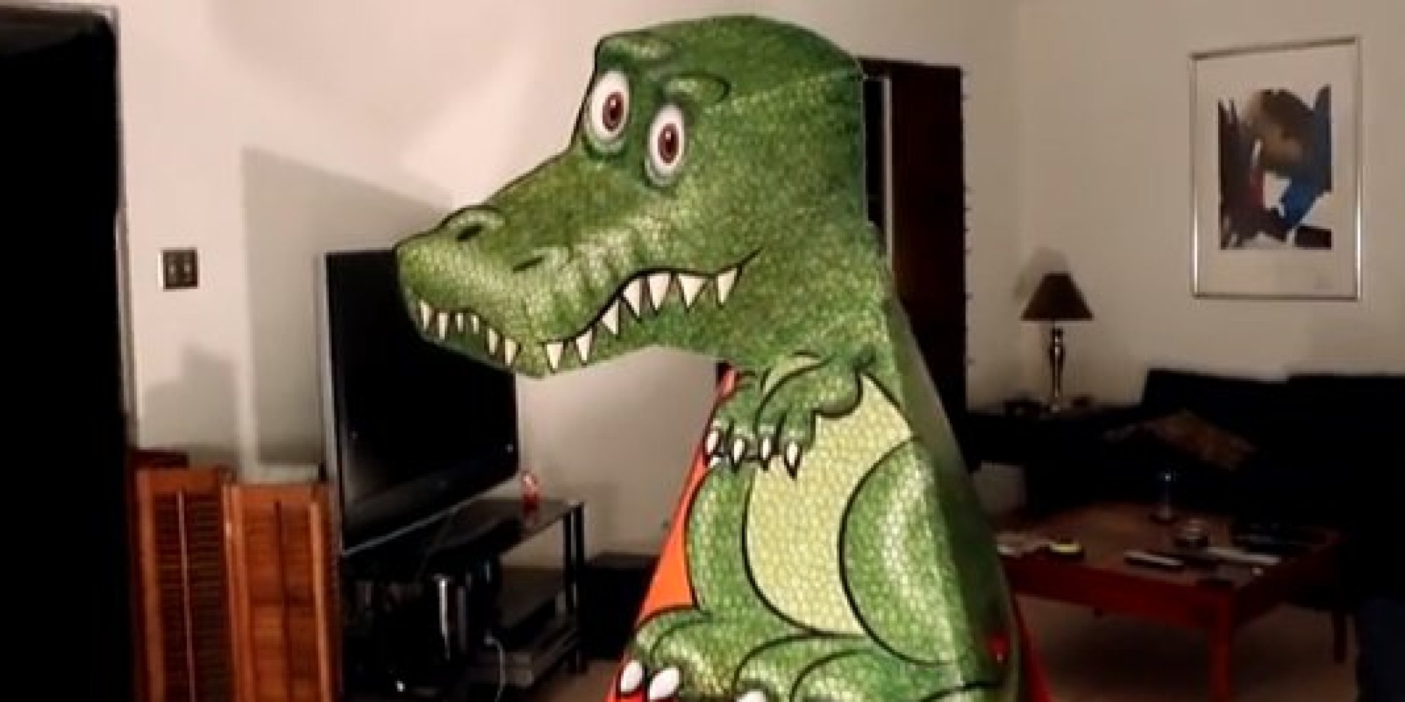 t rex cardboard head