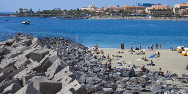 TENERIFE, SPAIN - MARCH 25: Wave breakers and artificial reefs at the beach of Los Cristianos, Costa Adeje on March 25, 2011 in Tenerife, Spain. Tenerife is the biggest of the canary islands and because of its warm climate and vulcanic landscape an all year long holiday destination. Tenerife is home of Spains highest mountain Pico del Teide (3718 m). (Photo by EyesWideOpen/Getty Images)