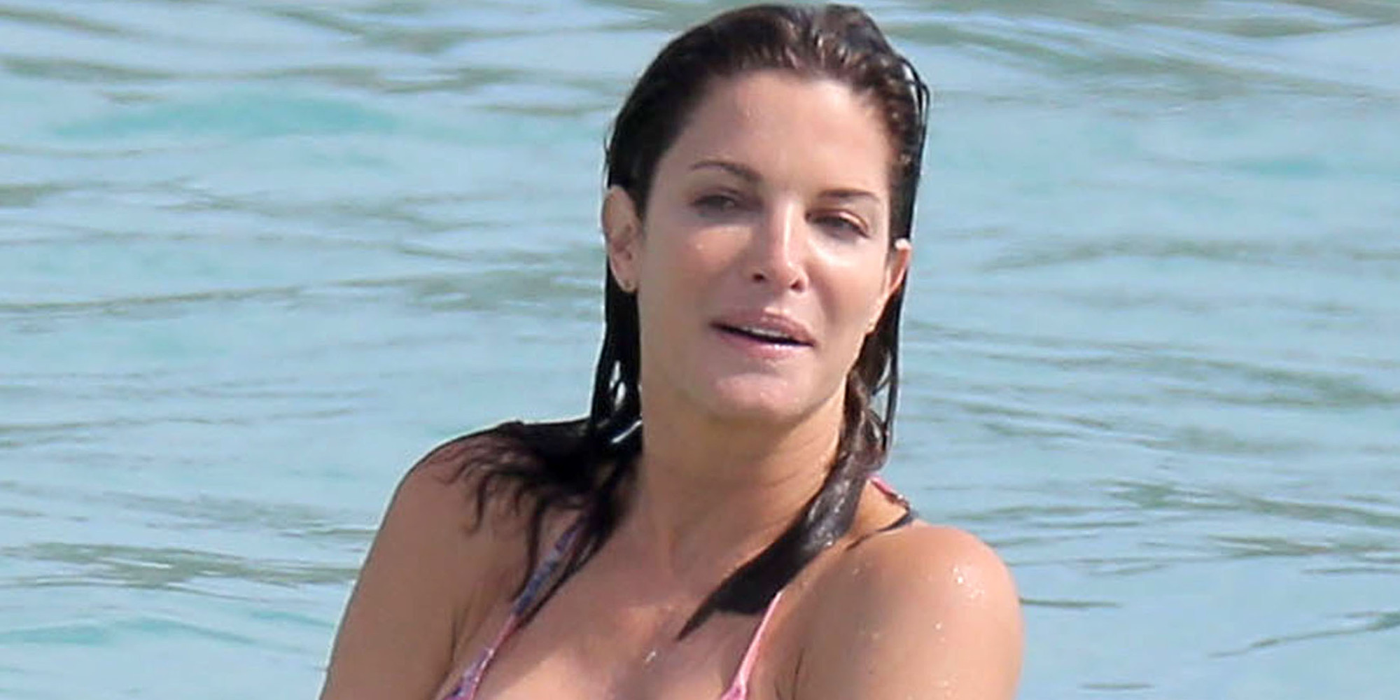 Stephanie Seymour Frolics In A Bikini In St Barts Huffpost