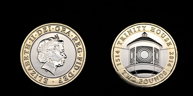A new £2 coin featuring Trinity House which will go into circulation on 1st January 2014 at the Royal Mint in Pontyclun, Wales.
