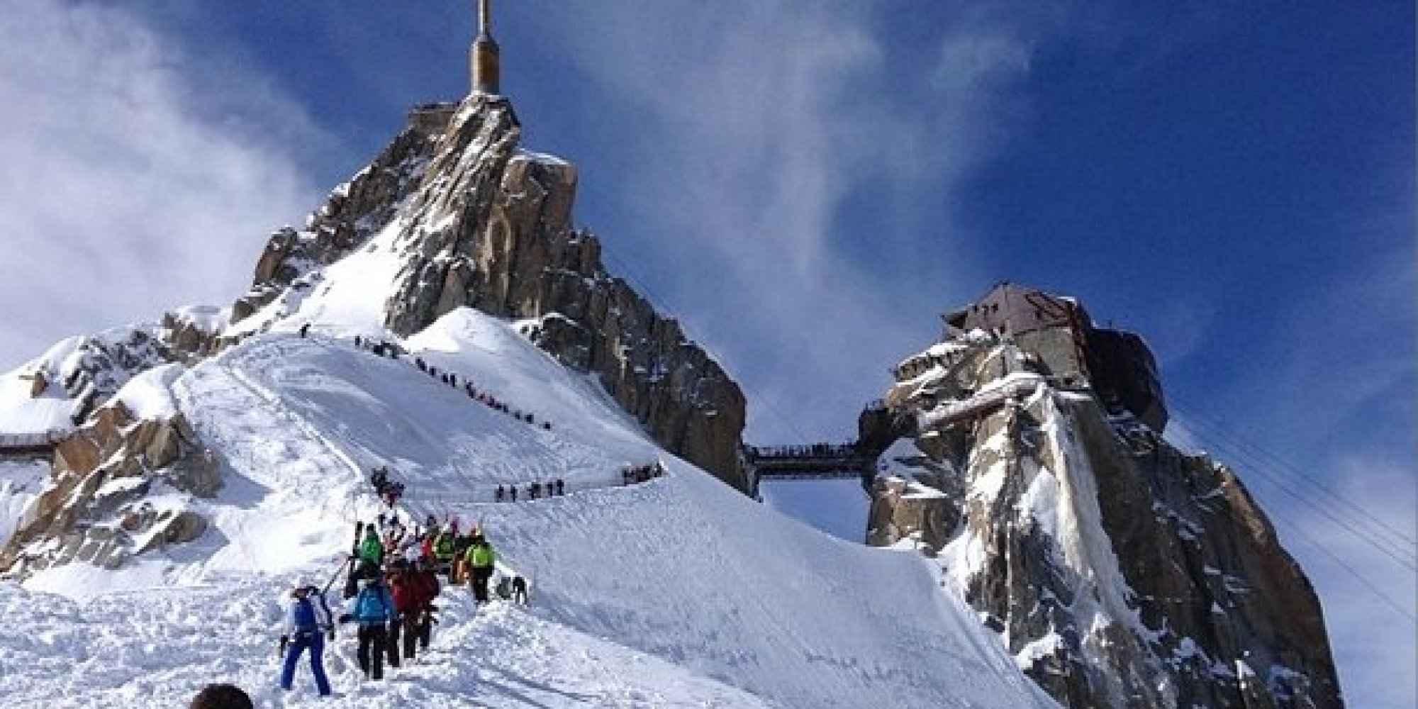 midi aiguille du blanc mont views platform alps chamonix viewing cable mountain cafe epic french huffpost photoset notes january