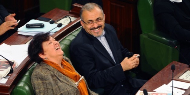 Ameur Larayedh et Selma Baccar à l'Assemblée.