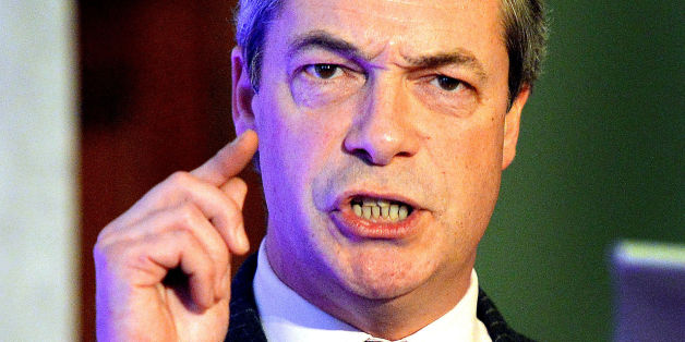 Nigel Farage the Leader of Ukip (United Kingdom Independence Party) during his speech on the City and the EU at the Fishmongers Hall in London.