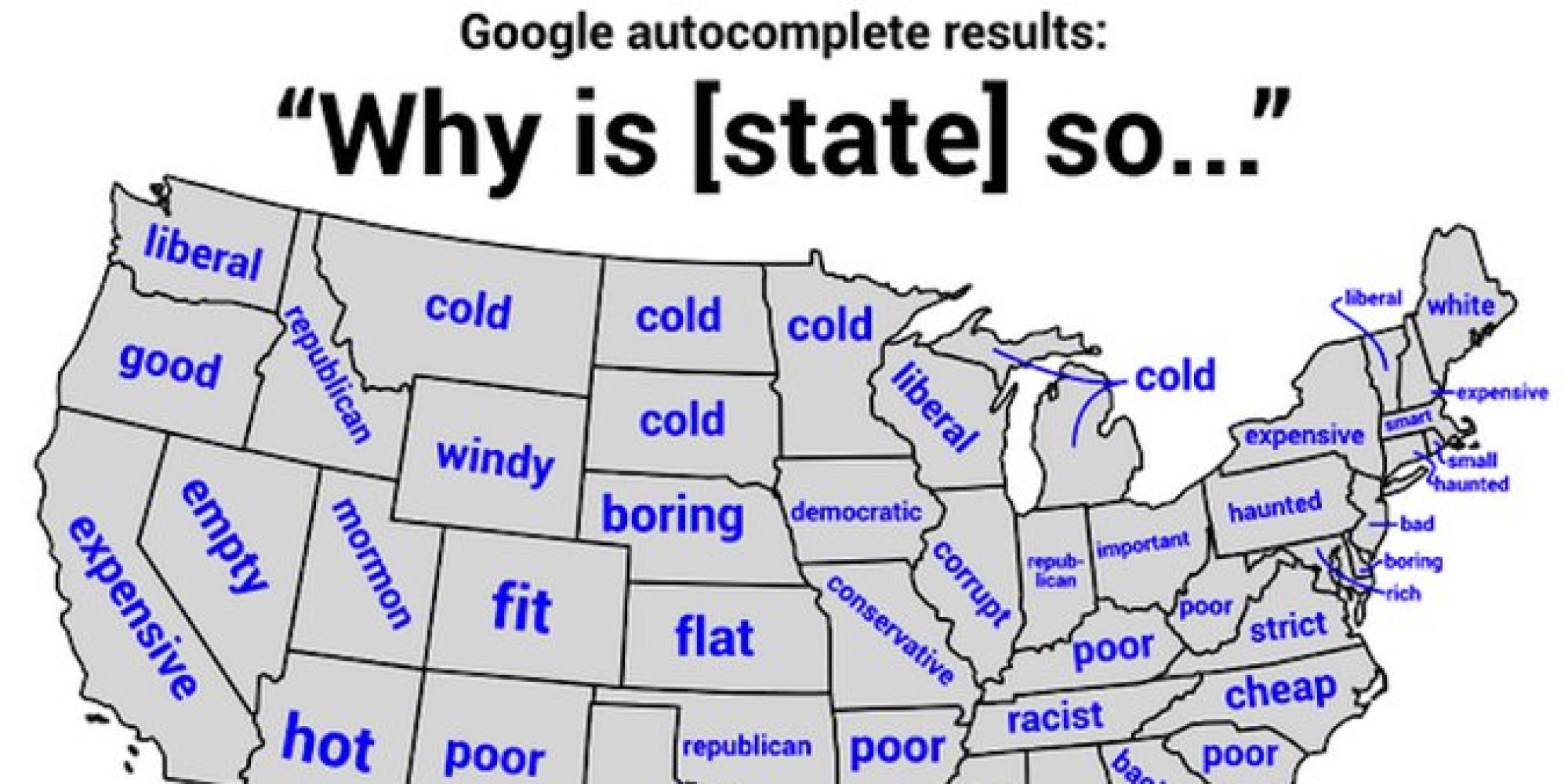 The Biggest Stereotype Of Every State In America In 1 Map | HuffPost