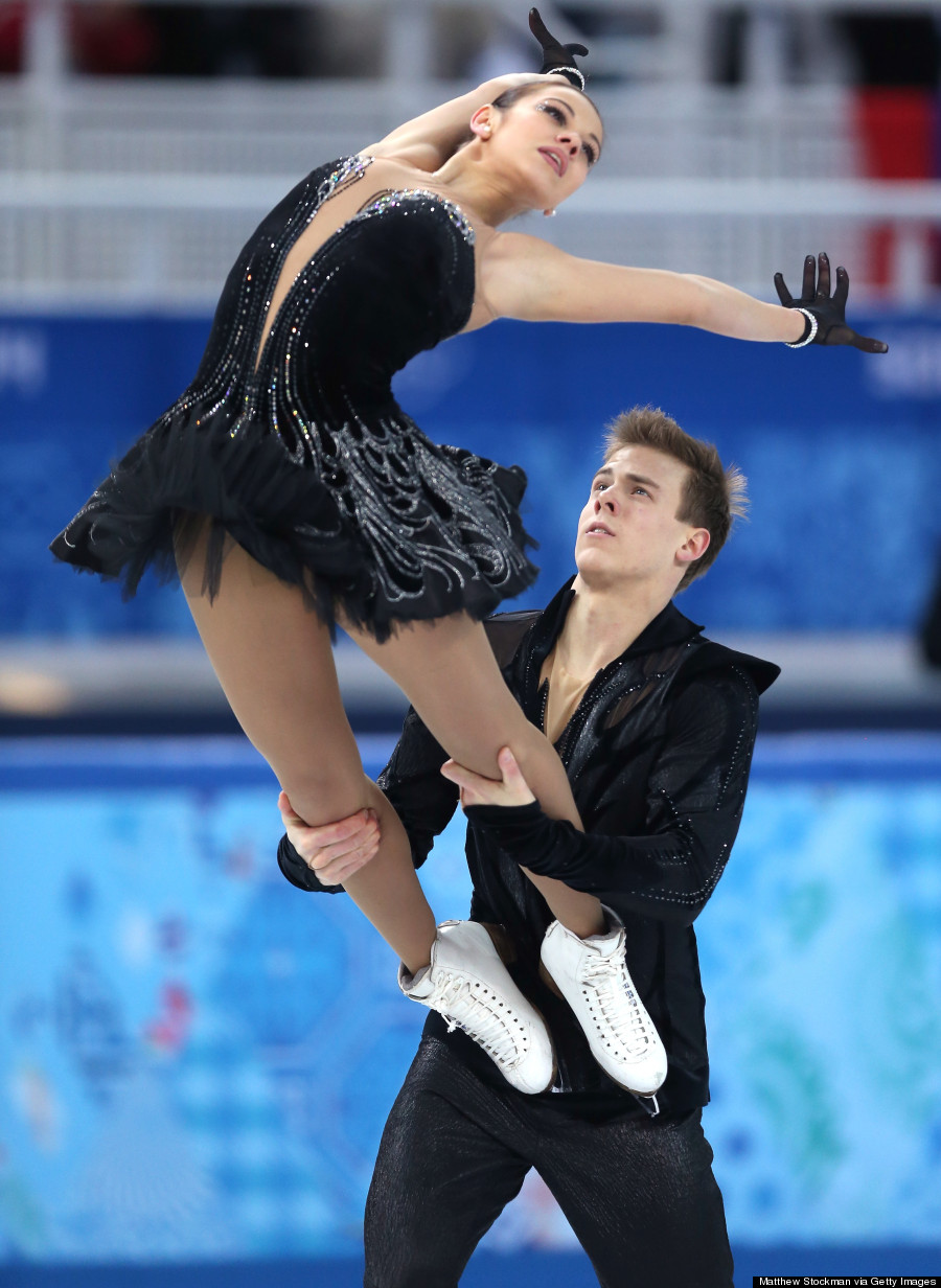 Russia's Ice Dancing Team's Black Swan Outfits Win The 2014 Winter
