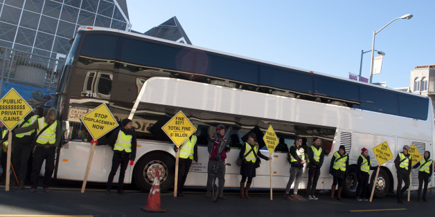 Die Bewohner von San Francisco protestieren mit Bus-Blockaden gegen den Tech-Boom