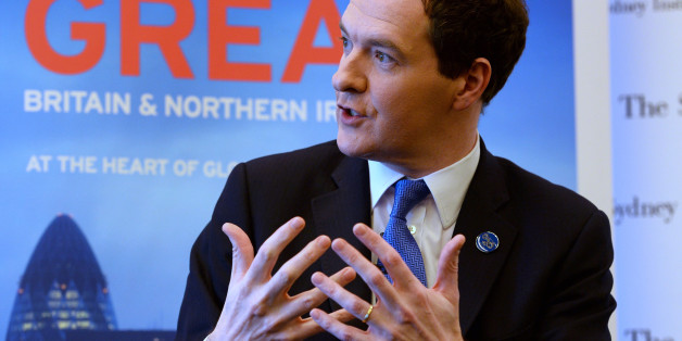 British finance minister George Osborne speaks at an event in Sydney on February 21, 2014, where he reiterated that it will not be possible for Scotland to keep using the pound if it votes to become independent. 'Part of our job, for those of us who are not in Scotland, is to point out some of the consequences of independence,' he said in Sydney, where he was attending this weekend's G20 summit of finance ministers and central bankers. AFP PHOTO/William WEST (Photo credit should read WI