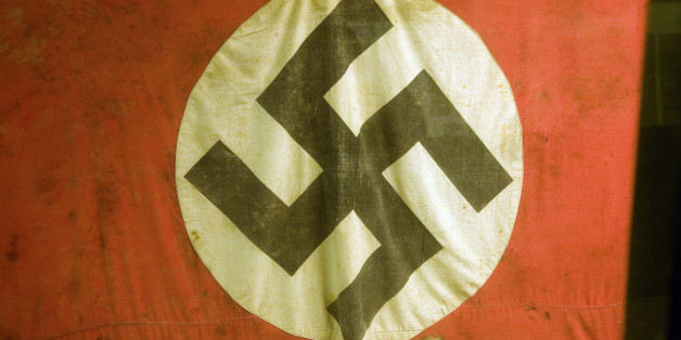 Swastika flag, German Underground Military hospital, Guernsey, Channel Islands, UK. (Photo By: Geography Photos/UIG via Getty Images)