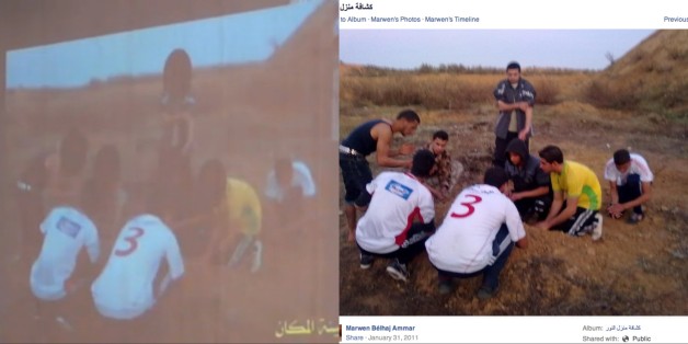 A gauche, capture d'écran d'une photo présentée par le ministère de l'Intérieur, à droite, capture d'écran d'une photo partagée sur Facebook, datée de janvier 2011